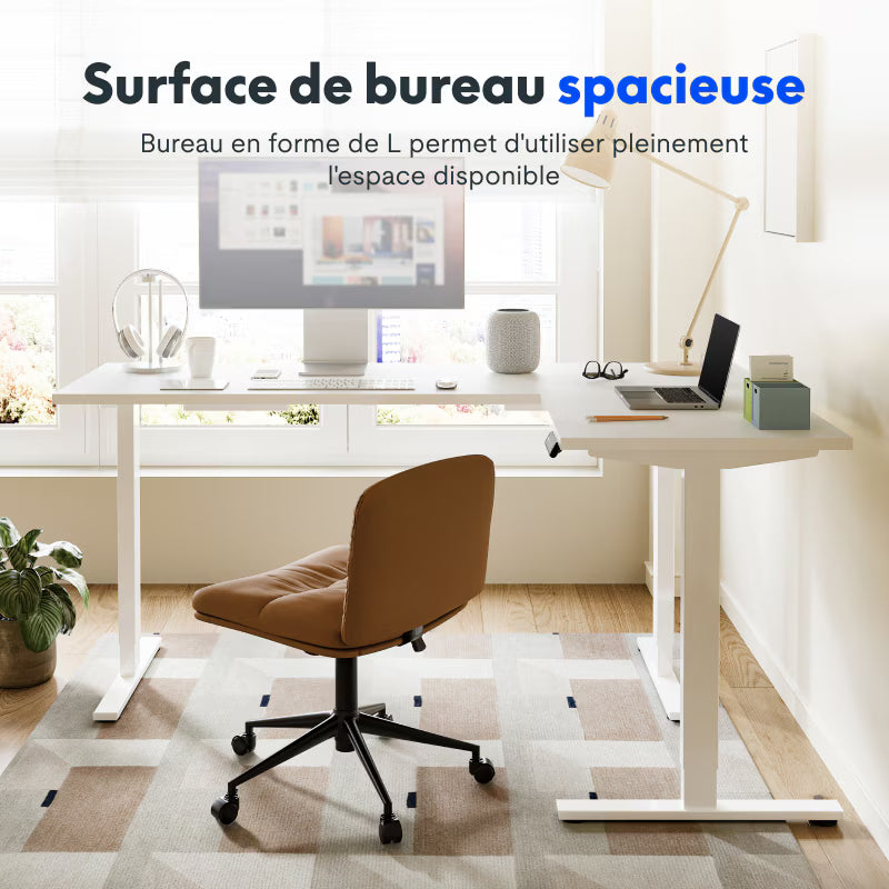 Bureau assis-debout d'angle basique (Q1L)