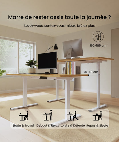 Bureau assis-debout basique double moteurs (E1 PRO)
