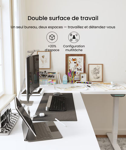 Bureau assis-debout d'angle Classique (E5L)