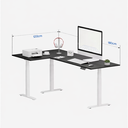 Bureau assis-debout d'angle premium (E7L)