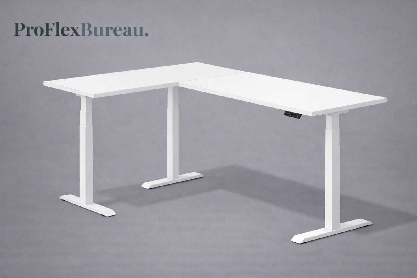 Bureau assis-debout d'angle premium (E7L)