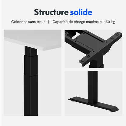 Bureau assis-debout d'angle premium (E7L)
