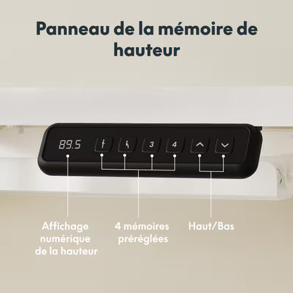 Bureau assis-debout d'angle basique (Q1L)