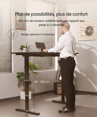 Bureau assis-debout classique double moteurs (Série E5)